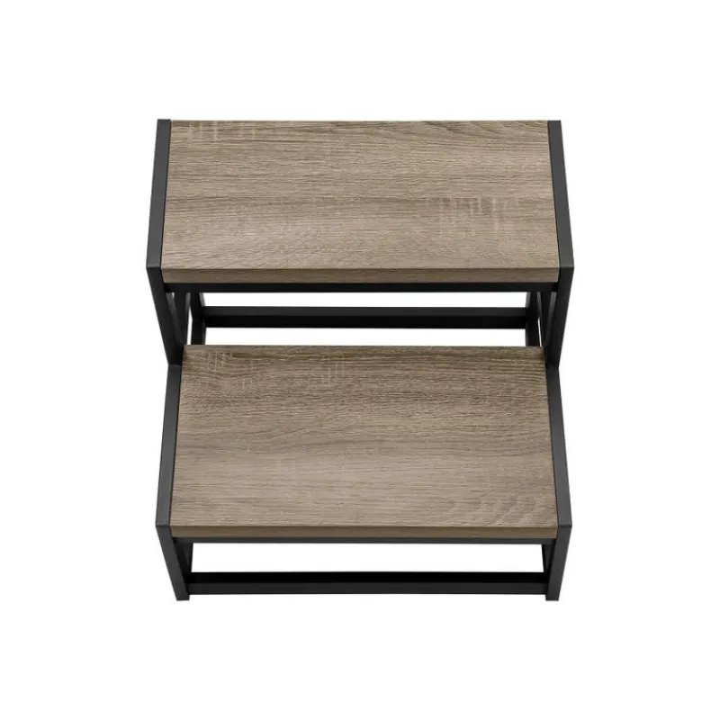 Monarch Ladder - 2 step stool / / black metal -