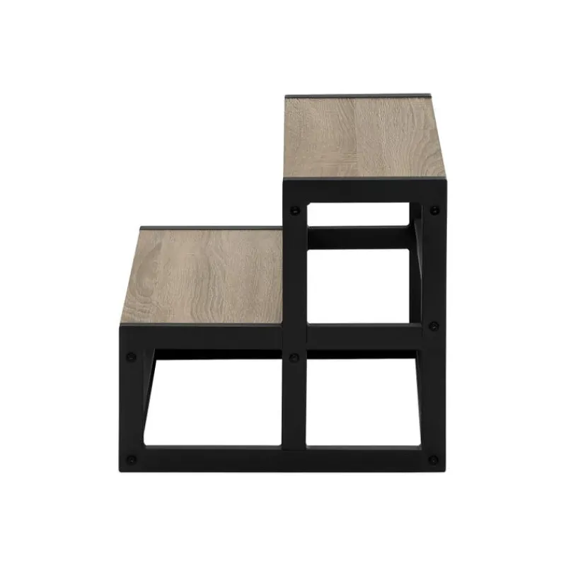 Monarch Ladder - 2 step stool / / black metal -