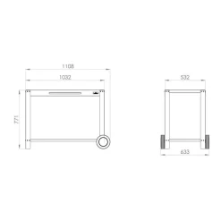 LEMAR Le Marquier 110 XL Outdoor Serving Cart