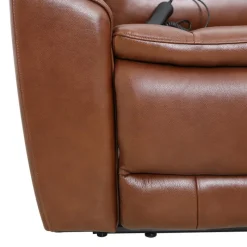 Leather Power Sectional with Massage, Heat and Audio Console - 6 pcs