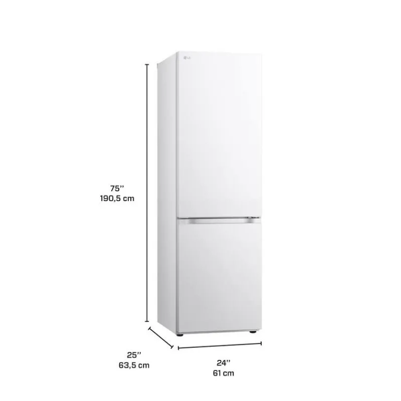 LG 13 Cu Ft 24 In Refrigerator Bottom Freezer - LB12C2000W