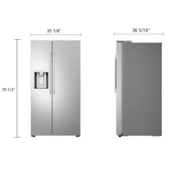LG 27 Cu Ft 36 In Refrigerator Side by side - LL27T3530S