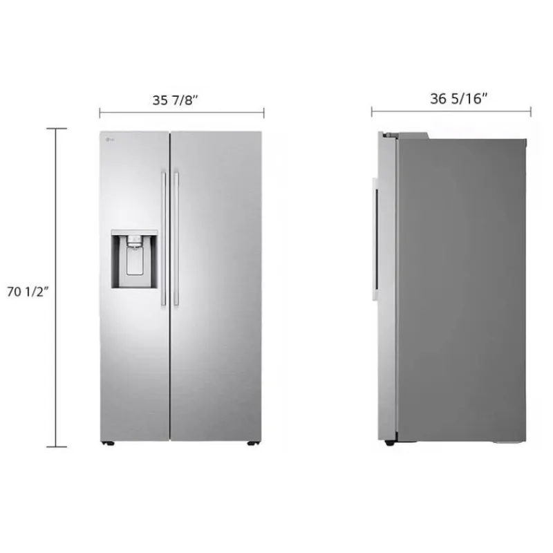 LG 27 Cu Ft 36 In Refrigerator Side by side - LL27T3530S
