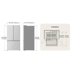 LG 25 Cu Ft 33 In Refrigerator Bottom Freezer, French door - LF25S6330D