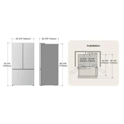 LG 26 Cu Ft 36 In Refrigerator Bottom Freezer, French door - LRYXC2606S