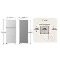 LG 18 Cu Ft 28 In Refrigerator Top Freezer - LT18S2100W