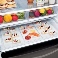 LG 28 Cu ft 36 In Refrigerator Bottom Freezer, French door - LRFS28XBD