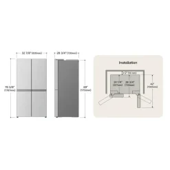 LG 18 Cu Ft 33 In Refrigerator Bottom Freezer, French door - LF19C8200S