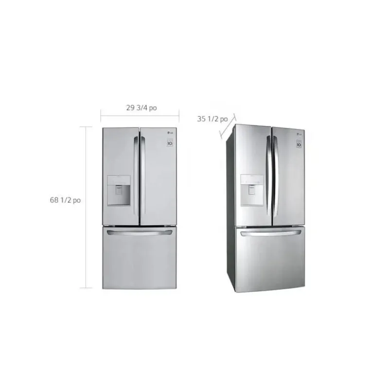 LG 30 in 22 Cu ft Refrigerator Bottom Freezer, French door - LRFWS2200S