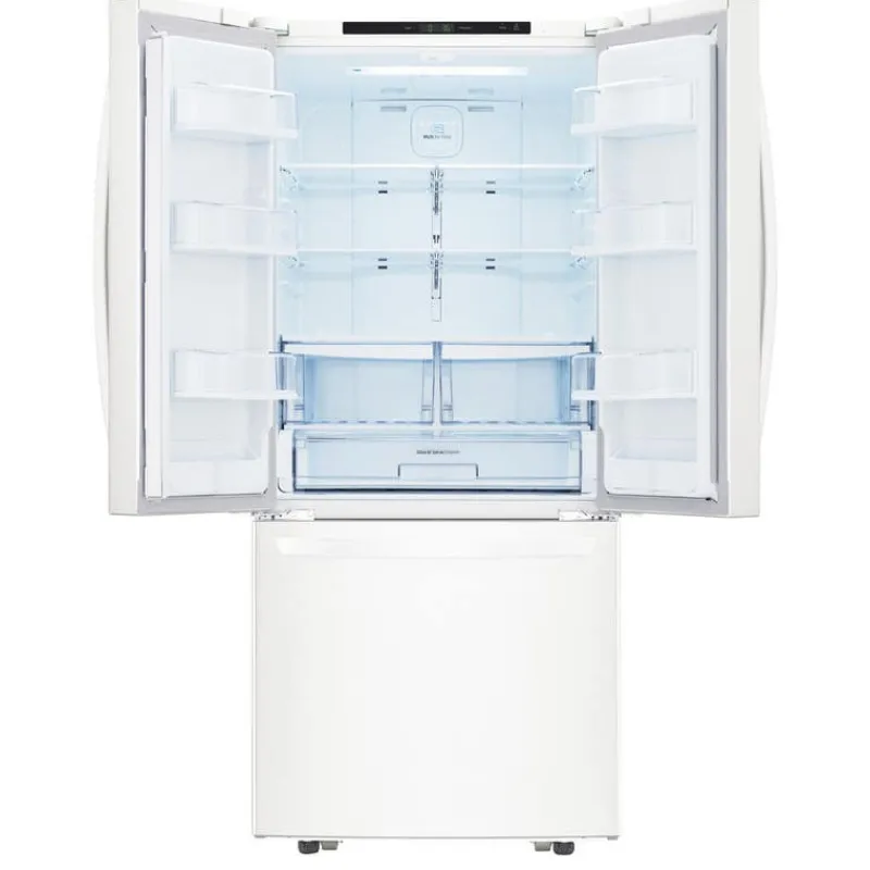 LG 30 in 21,8 Cu ft Refrigerator Bottom Freezer, French door - LRFNS2200W