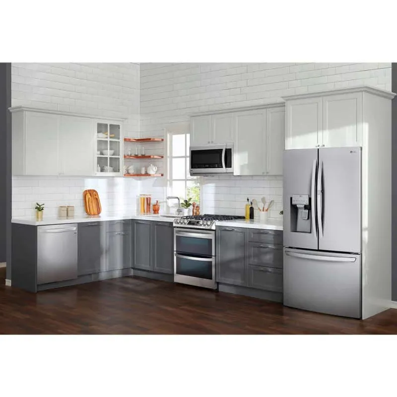 LG 36 in 30 Cu ft Refrigerator Bottom Freezer, French door - LRFDS3016S