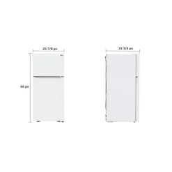 LG 30 in 20 cu ft Refrigerator Top Freezer - LTCS20020W