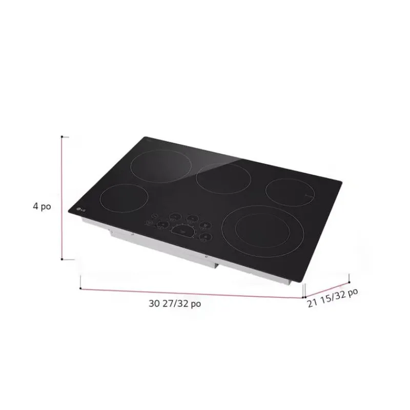 LG Cooktop Glass-Ceramic 30" Electric - LCE3010SB