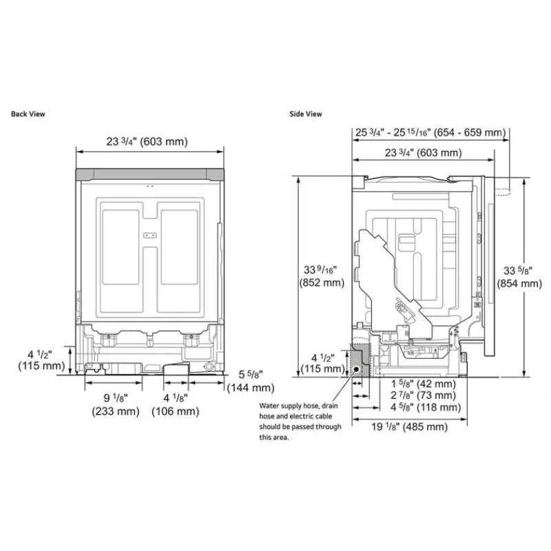 LG Dishwasher Built-In 24" 44dB - LDNPM654D