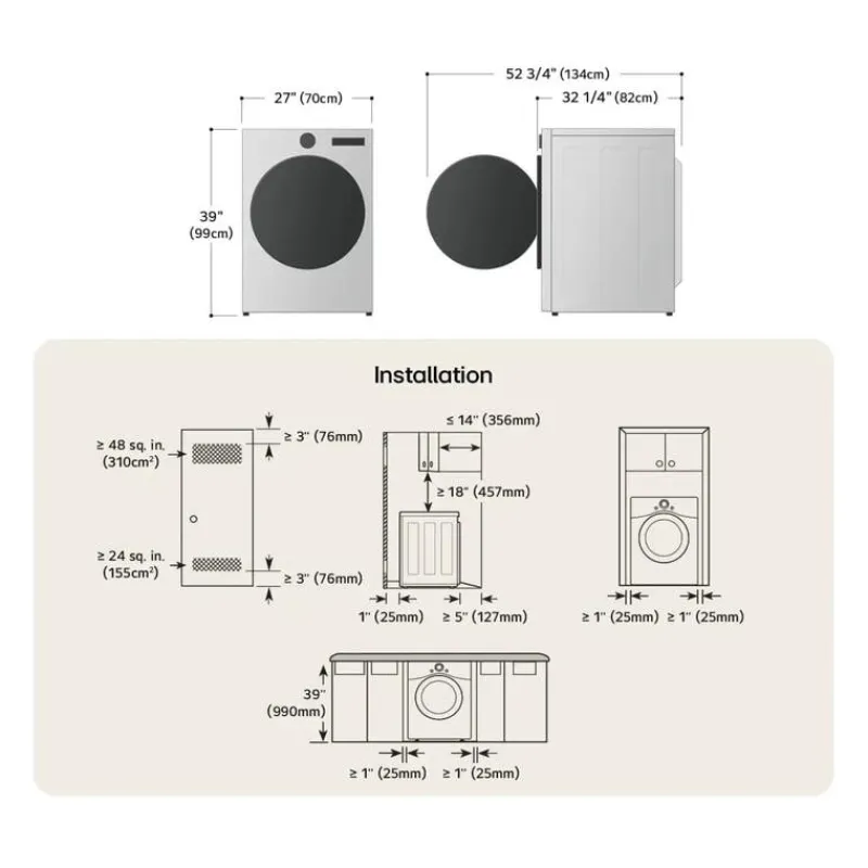 LG Dryer 27" - DLHC6702B