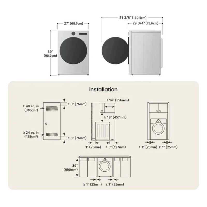 LG Washer & Dryer Kit, , Front-Load - WM5700-DLEX