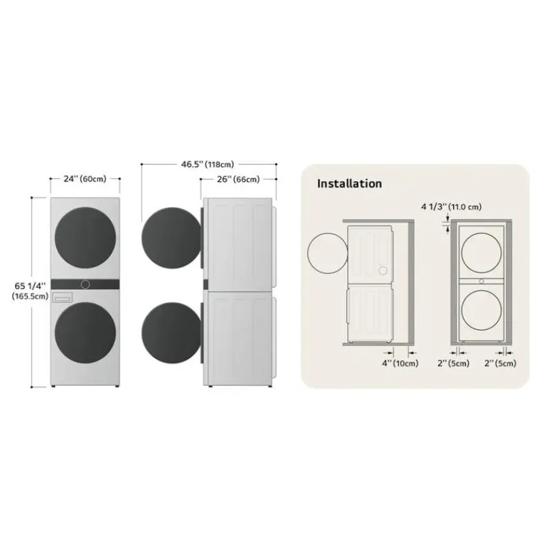 LG WashTower, , 24", Front-Load - WKHC152HWA
