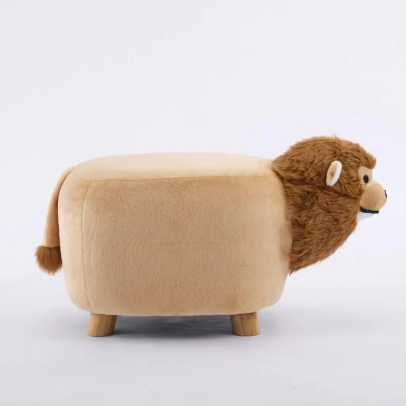 Lion-Shaped Kids Pouf – 13.8" x 23.64" x 14.15"