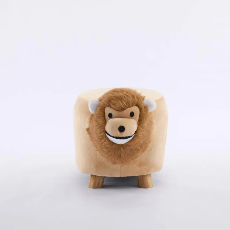 Lion-Shaped Kids Pouf – 13.8" x 23.64" x 14.15"