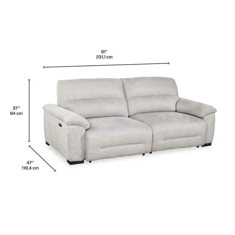 Loveseat with Power Sliders