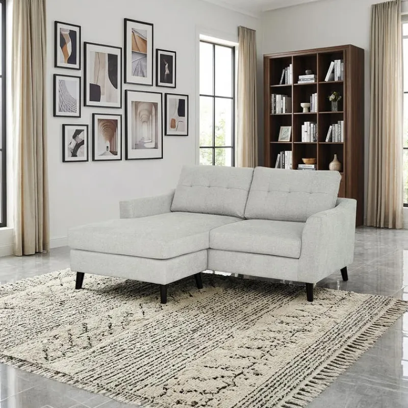 Loveseat with Reversible Chaise - Light