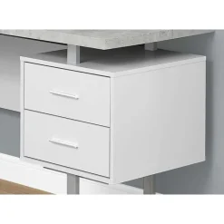 Monarch L-shaped computer desk / cement-look top -