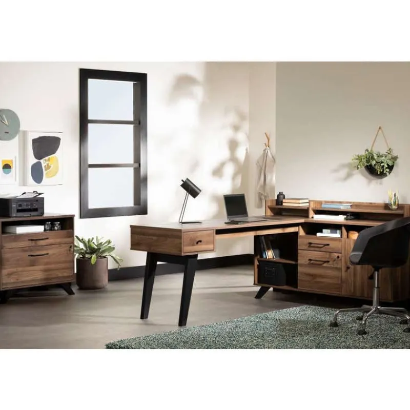 Meubles South Shore L-Shaped Desk With Power Bar - South Shore