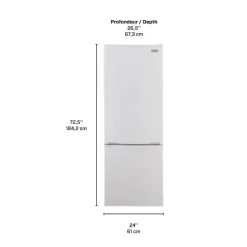 Marathon 11,5 Cu Ft 24 In Refrigerator Bottom Freezer - MFF115WBM