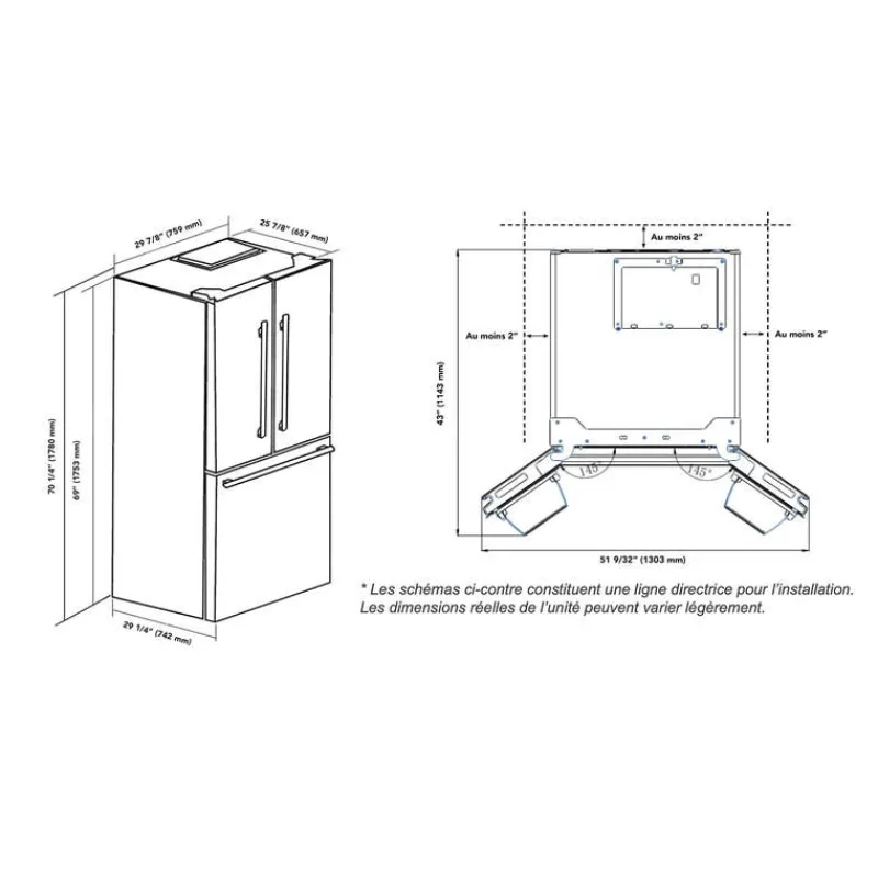 Marathon 18 Cu Ft Refrigerator 30 In Bottom Freezer, French door - MFF180SSFD-1