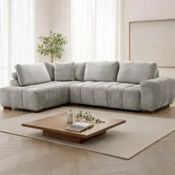 Marshmallow-Style Sectional with Left-Side Chaise -