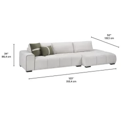 Sofa By Fancy Marshmallow-Style Sectional with Right-Side Chaise