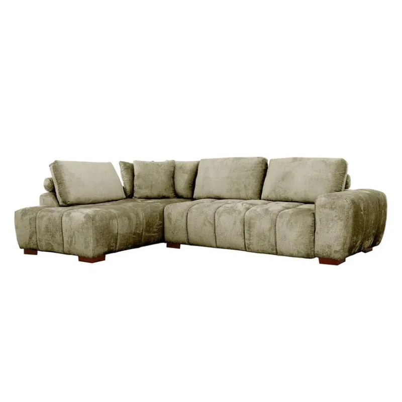 Marshmallow-Style Sectional with Left-Side Chaise - Sage
