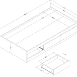 Meubles South Shore Mates Bed (39
