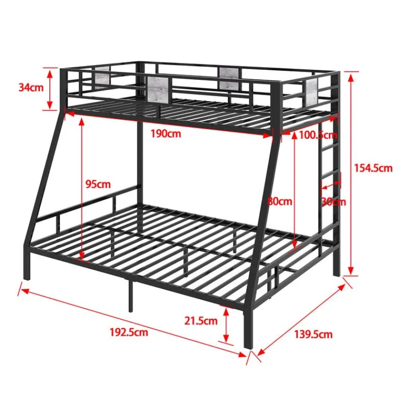 Metal Bunk Bed 39"/54"