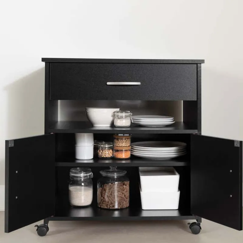 Meubles South Shore Microwave Cart on Wheels - South Shore