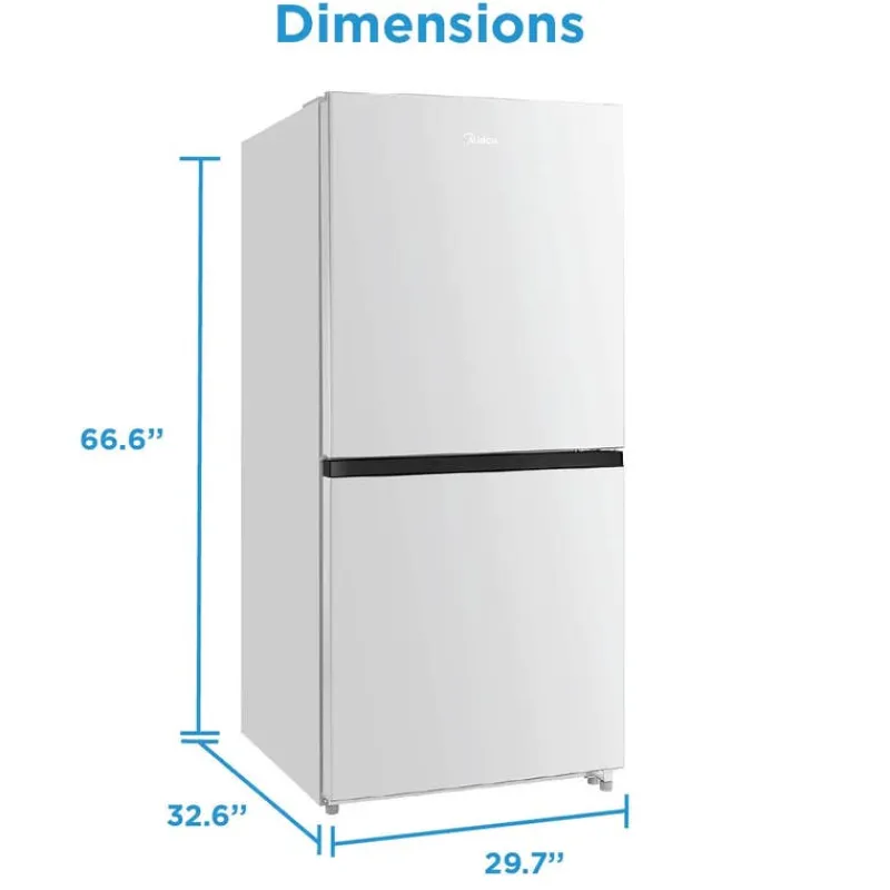 MIDEA 30" Convertible Refrigerator/Freezer All refrigerator, Convertible Freezer - MRU21C7BWW