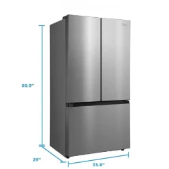 MIDEA 26,5 Cu. Ft. 36 In Refrigerator Bottom Freezer, French door - MRF27I6BST