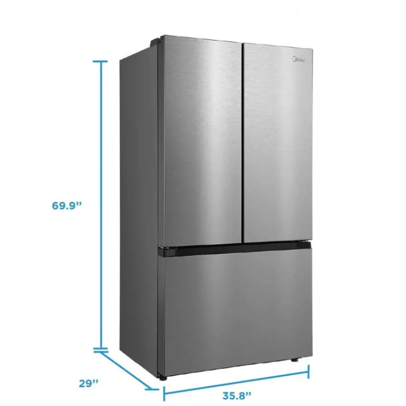 MIDEA 26,5 Cu. Ft. 36 In Refrigerator Bottom Freezer, French door - MRF27I6BST
