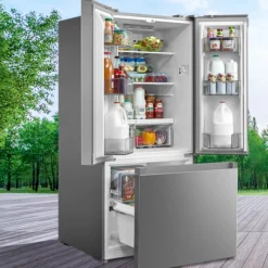 MIDEA 18 Cu Ft 30 In Refrigerator Bottom Freezer, French door - MRF18B4AST