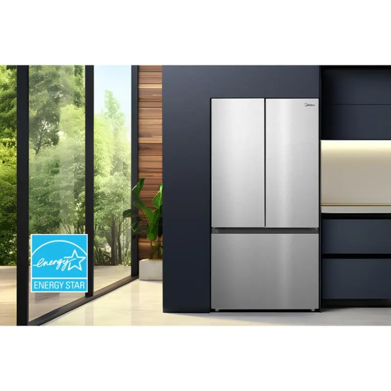 MIDEA 22,5 Cu. Ft. 33" Refrigerator Bottom Freezer, French door - MRF23I7AST