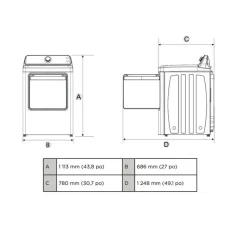 MIDEA Dryer   27" - MLHE52S7AGG