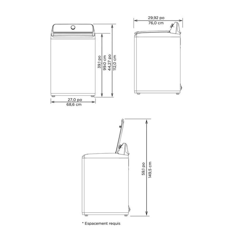 MIDEA Washer Top-Load 27" - MLTW51A2BWW