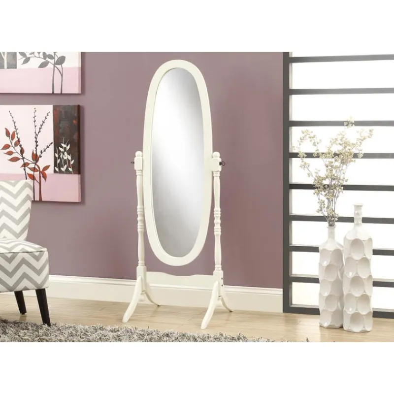 Monarch Mirror - 59"h / antique oval wood frame -