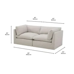 Modular Loveseat - 2 pcs