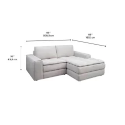 Modular Loveseat with a Right-Side Chaise - 2 pcs