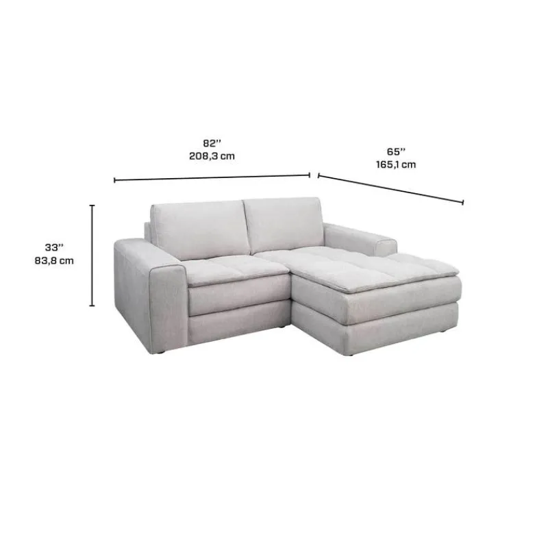 Modular Loveseat with a Right-Side Chaise - 2 pcs