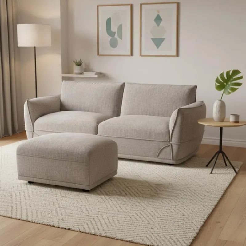 Modular Loveseat with Ottoman - 3 pcs
