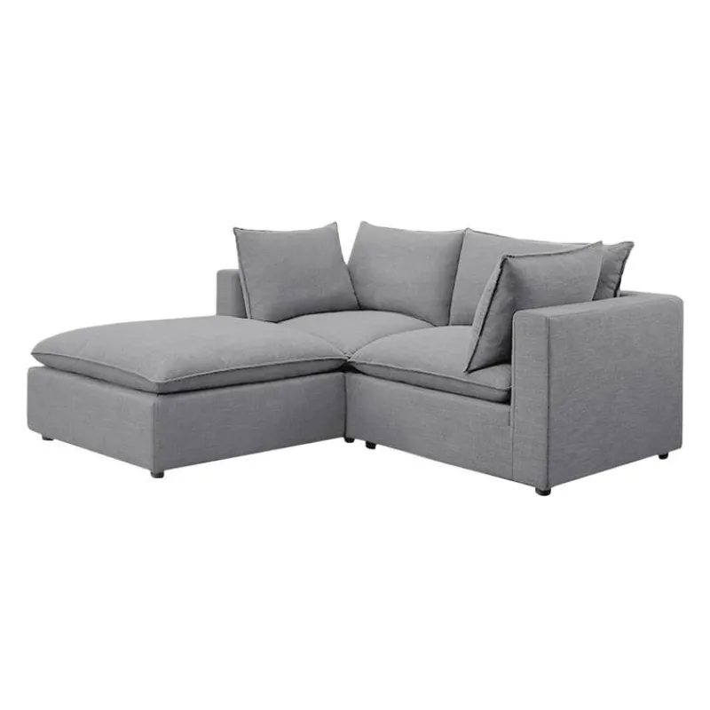 Modular Loveseat with Ottoman - 3 pcs