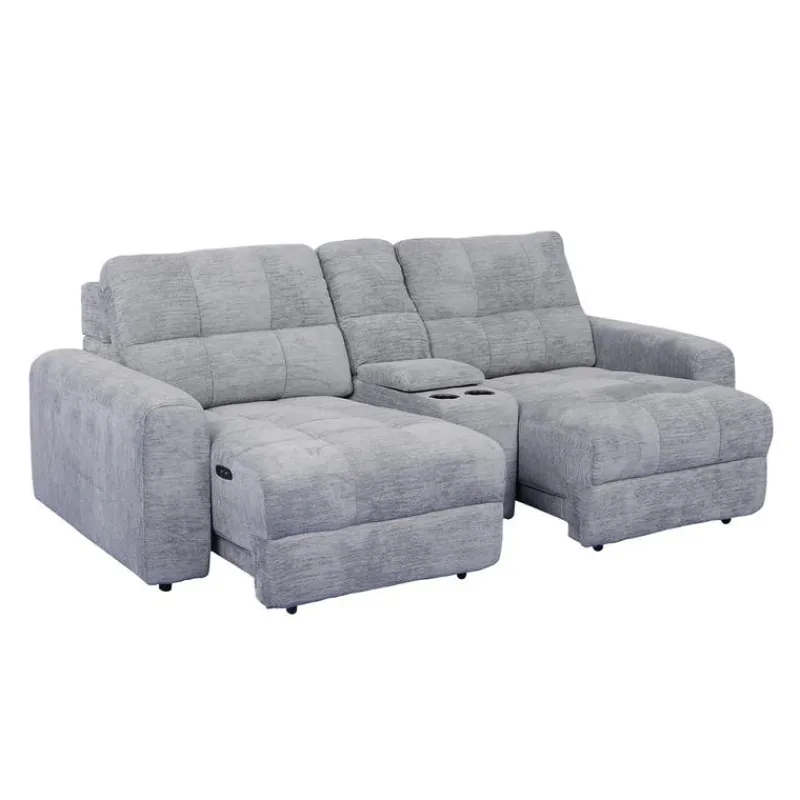 Modular Loveseat with Power Sliders and Console - 3 pcs