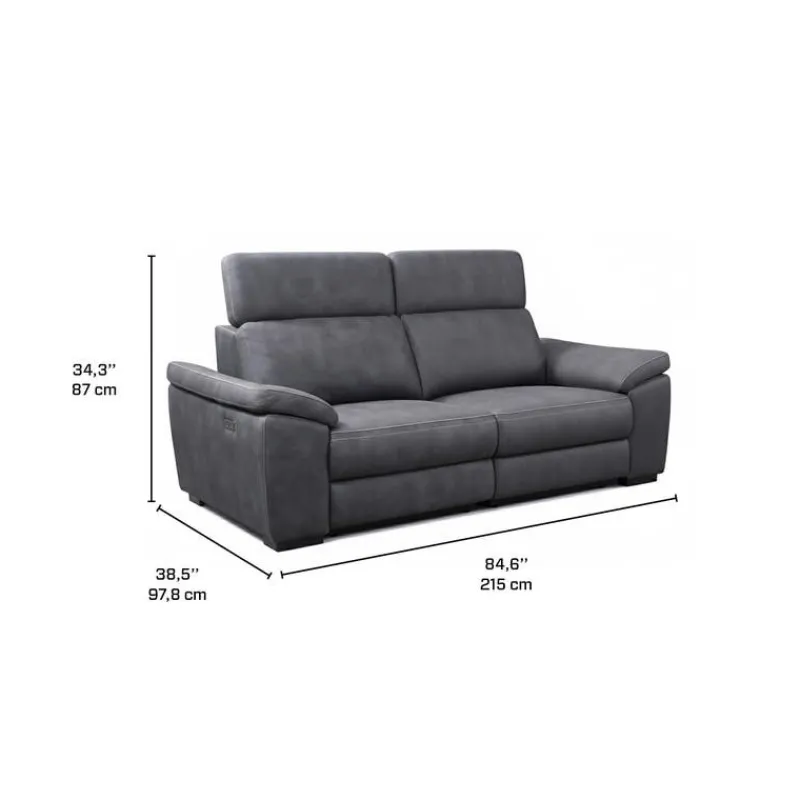 Modular Power Reclining Loveseat with Adjustable Headrests - 2 pcs